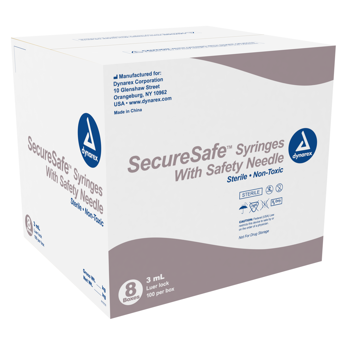 SecureSafe Syringe with Safety Needle - 3cc - 20G 1