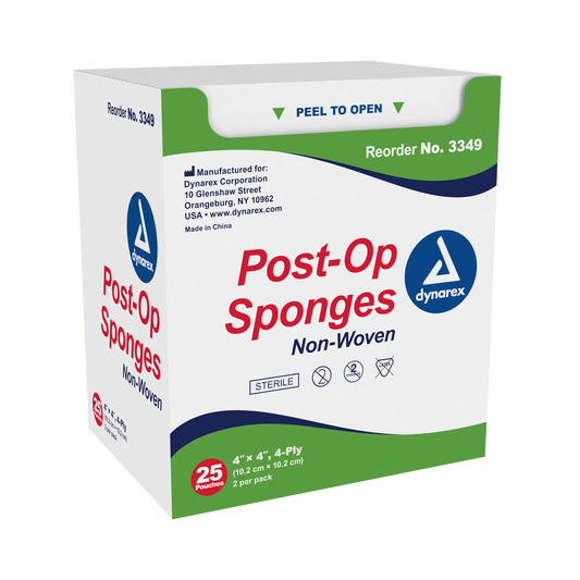 Dynarex - Post-Op Sponge 4 Ply Sterile 2's