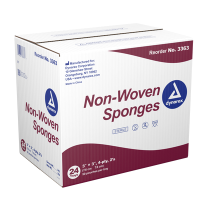 Dynarex - Non-Woven Sponge Sterile 2's 3"x 3" 4 Ply