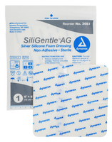 SiliGentle AG Silver Silicone Foam Dressing