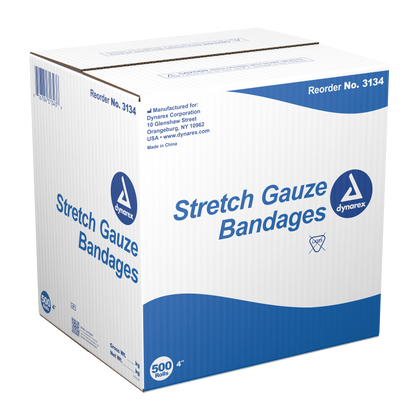 Dynarex - Non-sterile Stretch Gauze Bandage, 500/case or pack of 12